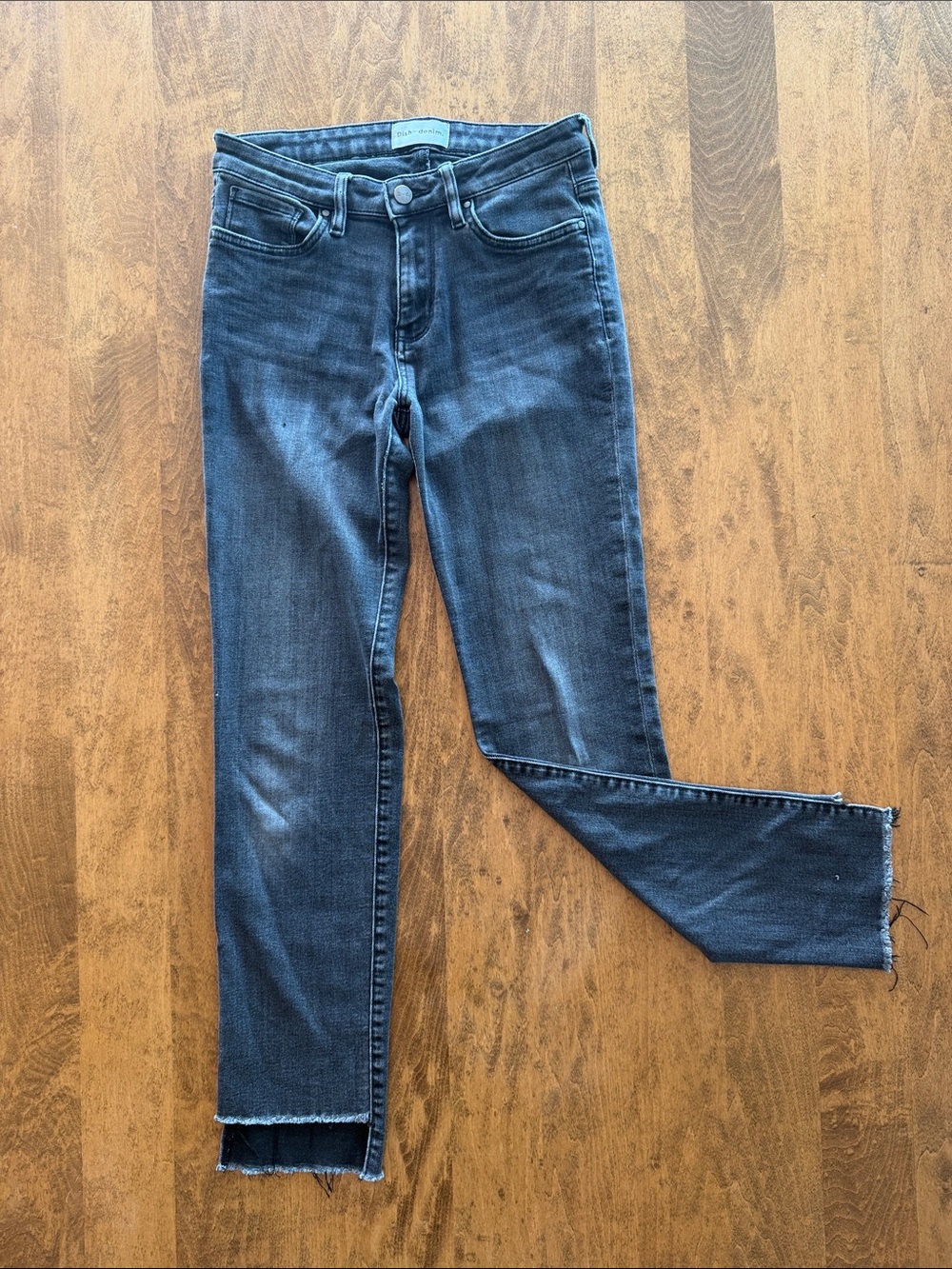 Dish-denim Straight & Narrow Jeans – Black/Washed (W25,L27)